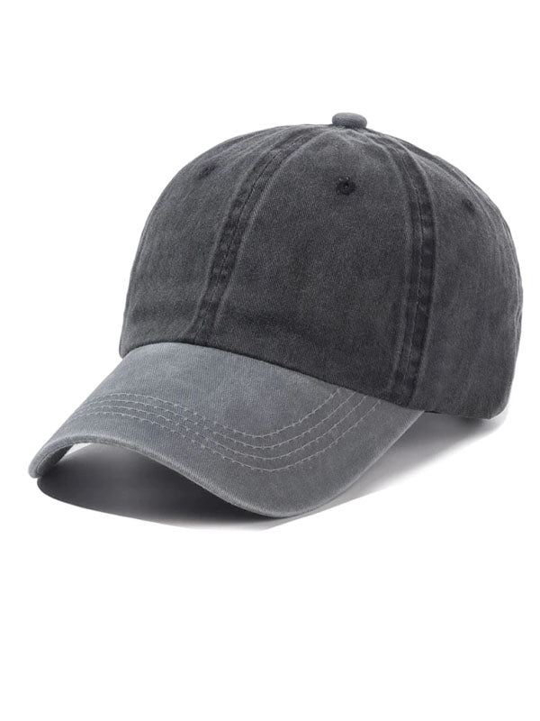 Grey Black Two Tone Color Cap
