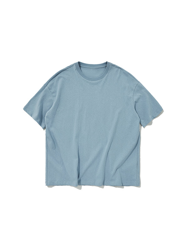 Grey Blue Basic Oversized T-Shirt