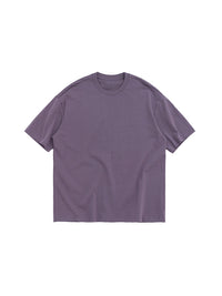 Grey Purple Basic Oversized T-Shirt