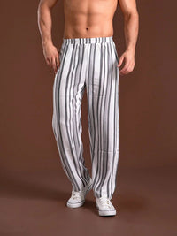 Grey Striped Pajamas Pants 2