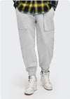 Grey Jogger Pants with Buttons 2