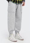 Grey Jogger Pants with Buttons 4