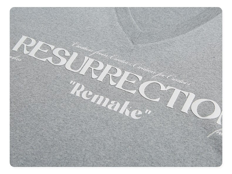"Resurrection" Remake V Neck T-Shirt 2 