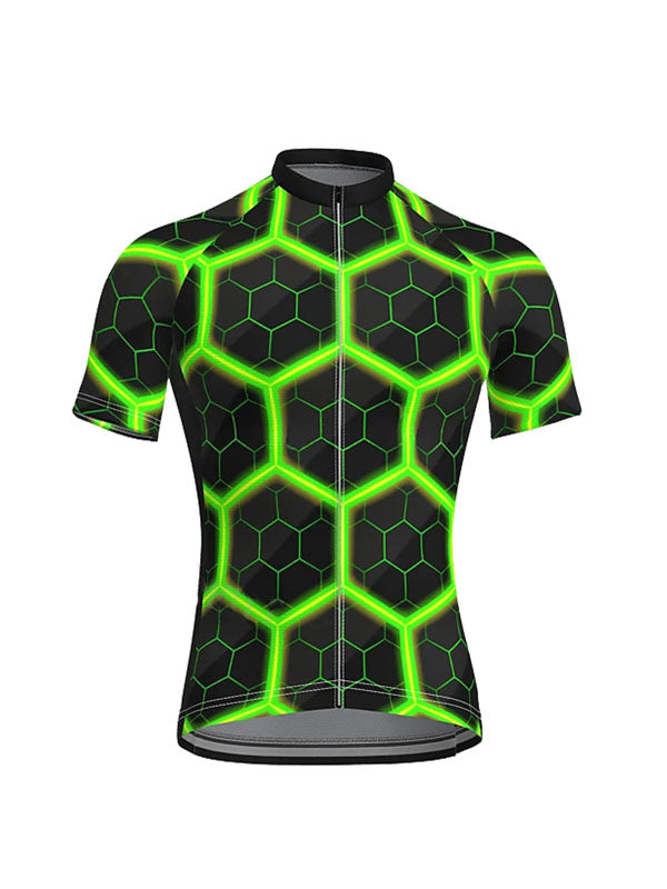 Honeycomb Conjecture Print Short Sleeve Cycling Jersey