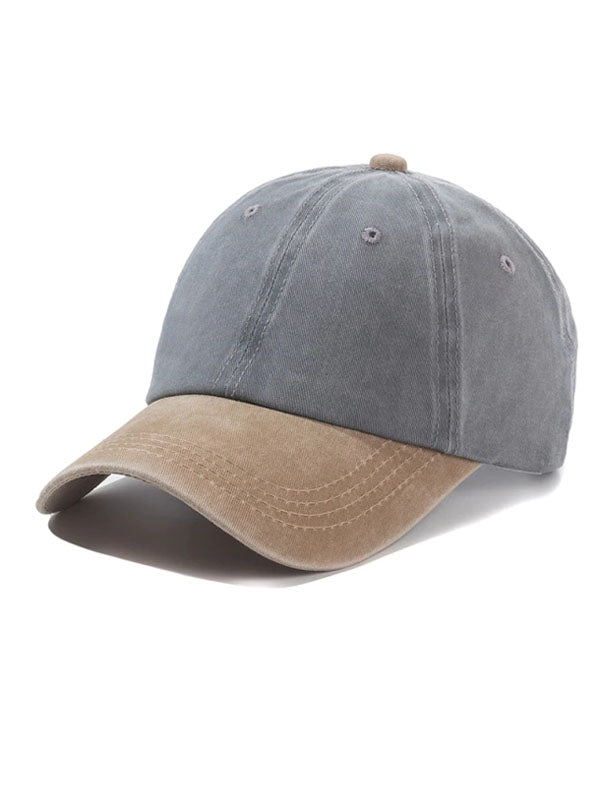 Khaki Grey Two Tone Color Cap