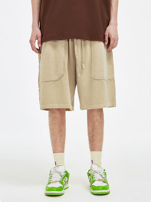 Khaki Shorts with Large Pocket