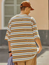 Khaki Striped Oversized T-Shirt 4
