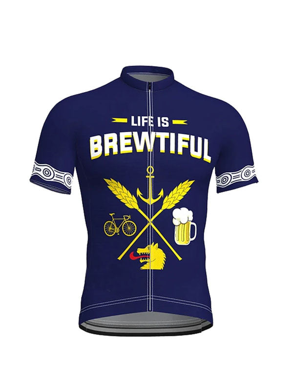 Life is Brewtiful Short Sleeve Cycling Jersey