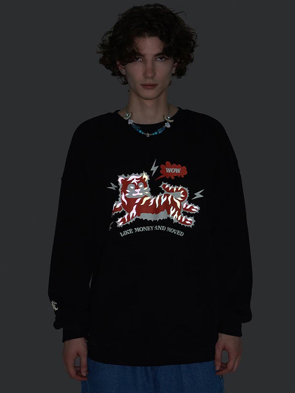 "Like Money and Moved" Reflective Sweater