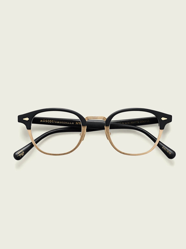 Moscot Lentosh-MAC Optical Glasses in Matte Black/Matte Gold Color