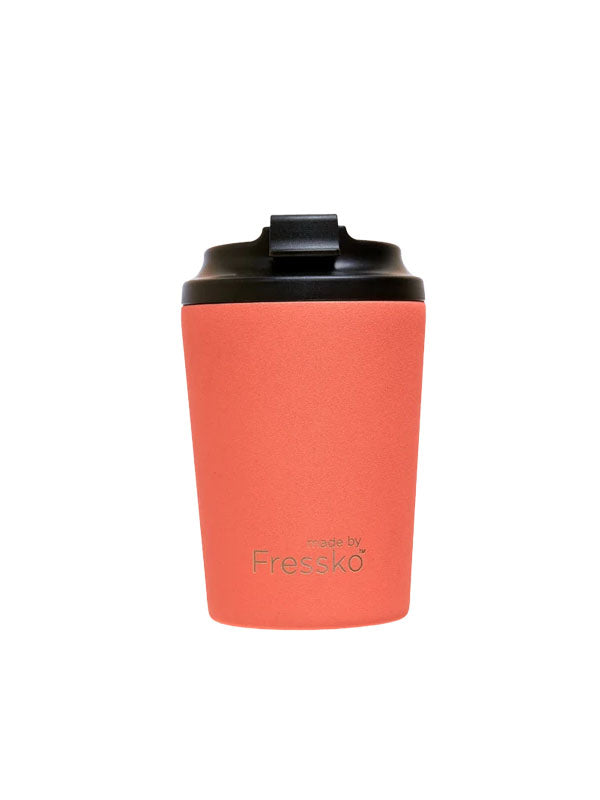 Made by Fressko Bino Sustainable Reusable Coffee Cup in Coral Color (8 Oz)