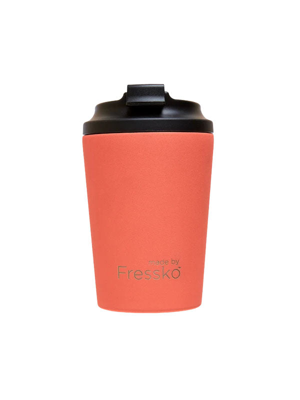 Made by Fressko Camino Sustainable Reusable Coffee Cup in Coral Color (12 Oz)