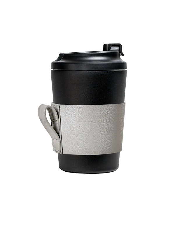 Made by Fressko Camino (12oz) Leather Cup Sleeve in Grey Color