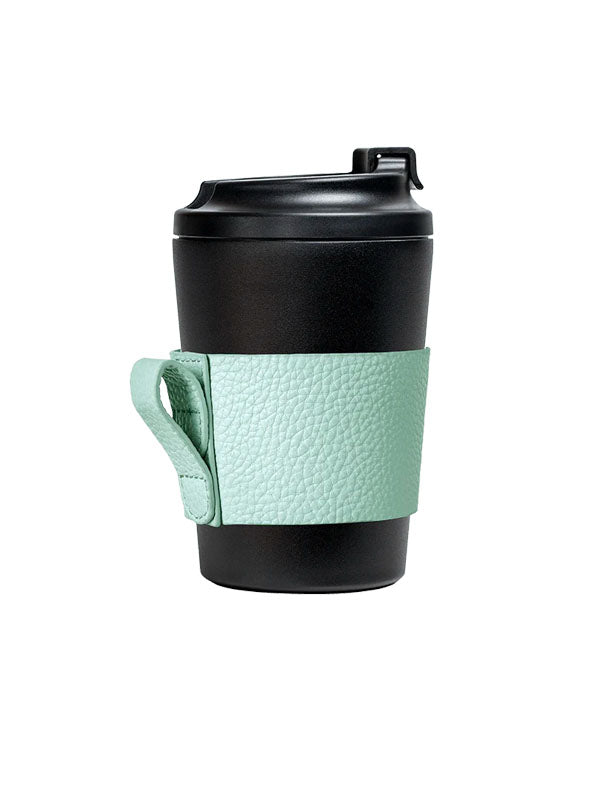 Made by Fressko Camino (12oz) Leather Cup Sleeve in Teal Color