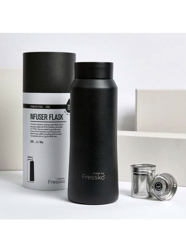 Made by Fressko Insulated Stainless Steel Drink Bottle CORE 34 oz in Coal Color 2