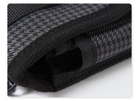 Mini Houndstooth Pouch with Strap in Black Color 7