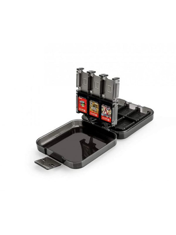 Mobilesteri Multi-compartments Game Storage Case for 24 Nintendo Switch Games in Black Color  (Black)