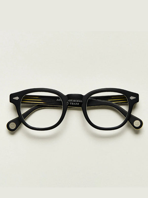 Moscot Lemtosh Optical Glasses in Matte Black Yellow Color 2