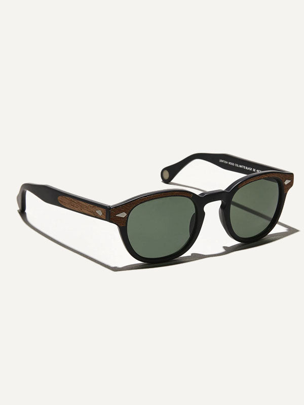 Moscot Lemtosh Sun Sunglasses In Matte Black/Wood Color