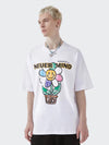 Nevermind Flower Embroidered T-Shirt in White Color 3