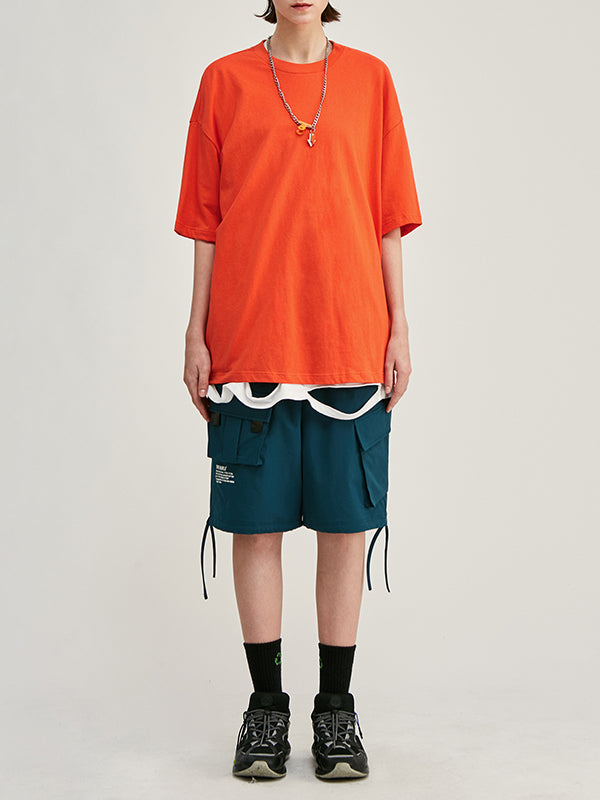Orange Basic Oversized T-Shirt 2
