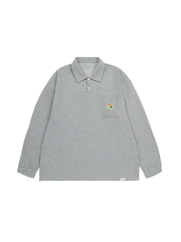 Outdoor Polo Sweater in Grey Color