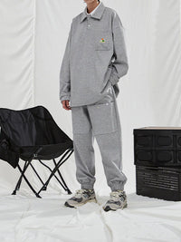 Outdoor Polo Sweater in Grey Color 3