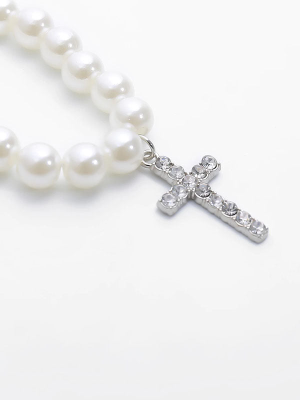 Pearl with Cross Necklace 4