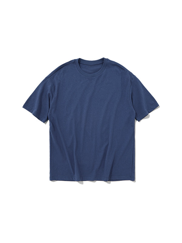 Prussian Blue Basic Oversized T-Shirt