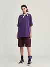 Purple Basic Oversized T-Shirt 3
