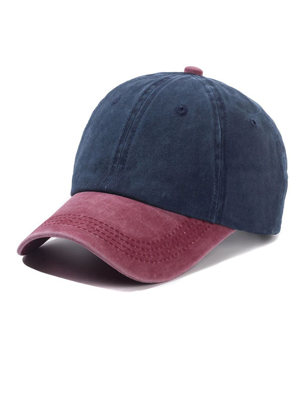 Red Blue Two Tone Color Cap