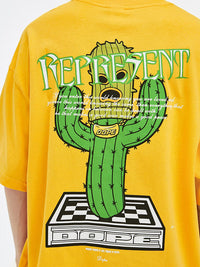 "Represent" Dope Cactus T-shirt in Yellow Color 2