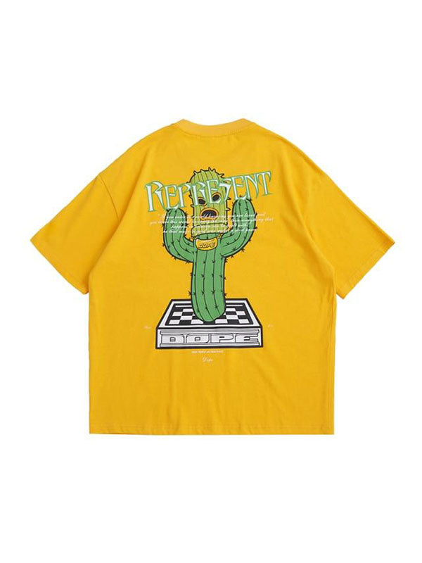 "Represent" Dope Cactus T-shirt in Yellow Color