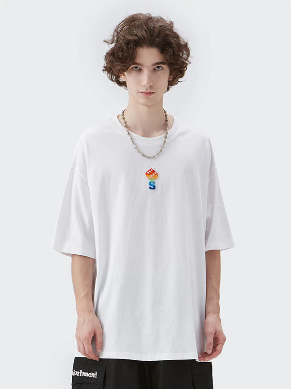 S Dice Embroidered T-Shirt 3