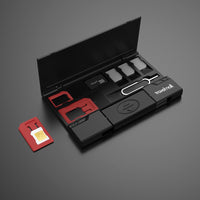 Travelmall Ultra Slim Multi-Storage SIM Card Organizer With Type C OTG Reader