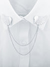 Silver Wings with Chain Brooch 2