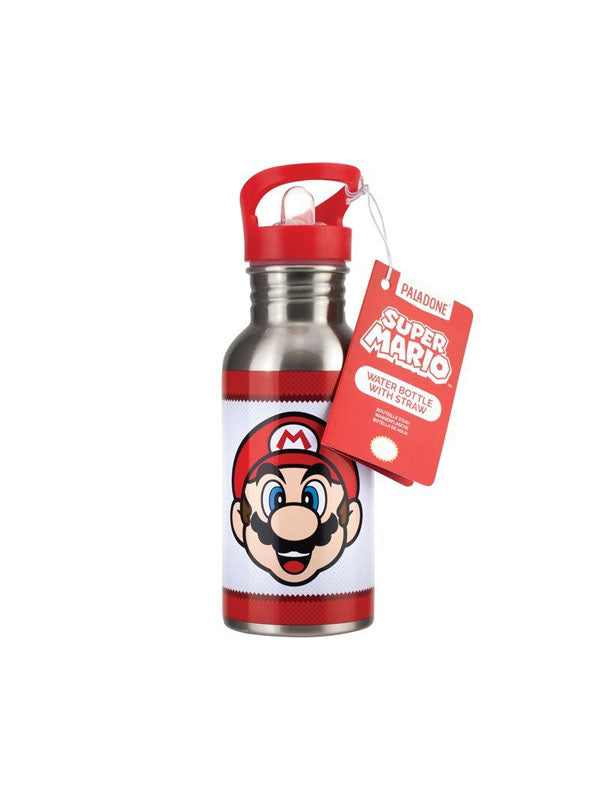 Paladone Super Mario Metal Water Bottle with Straw 2