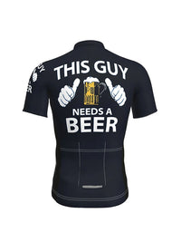 This Guy Need A Beer Short Sleeve Cycling Jersey 2