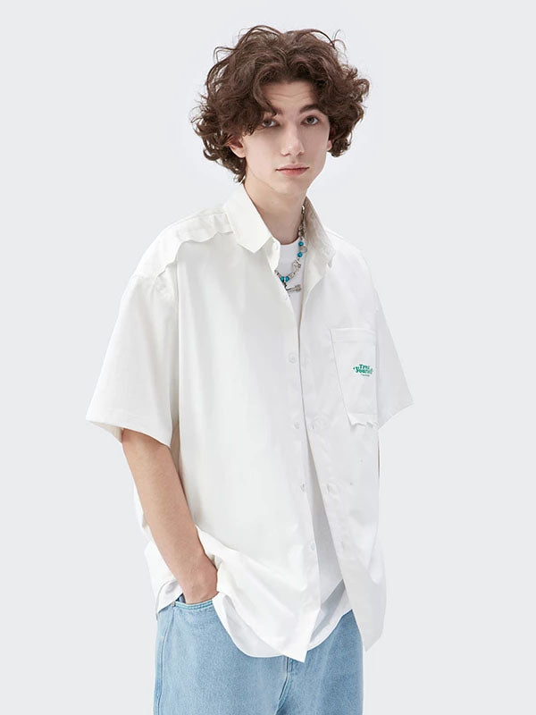 Treat Yourself Love Never Fails Short Sleeve Shirt in White Color