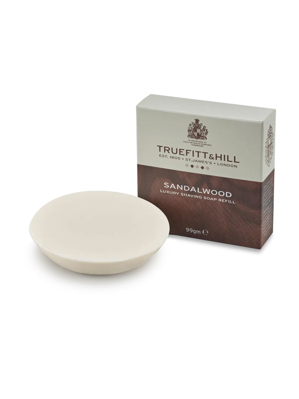 Truefitt & Hill Sandalwood Luxury Shaving Soap Refill for Wooden Bowl