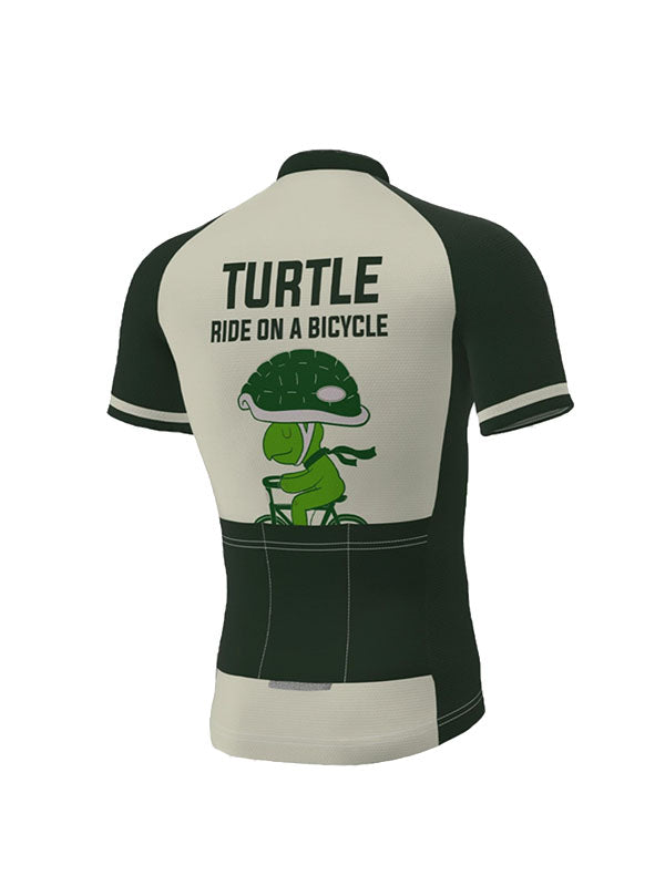 Turtle Ride On A Bicycle Short Sleeve Cycling Jersey 2