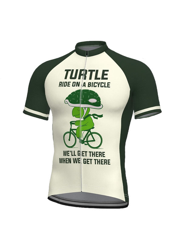 Turtle Ride On A Bicycle Short Sleeve Cycling Jersey 3