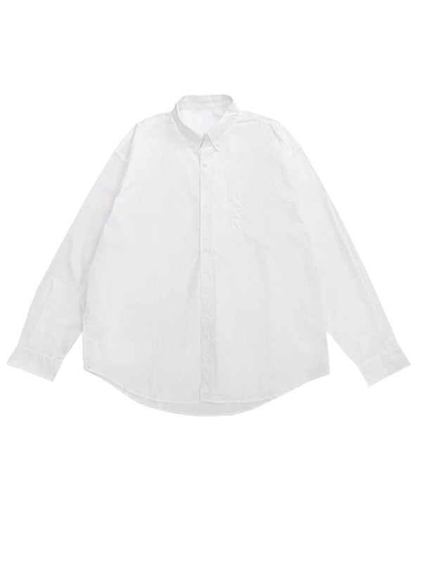 White Oversized Long Sleeve Shirt