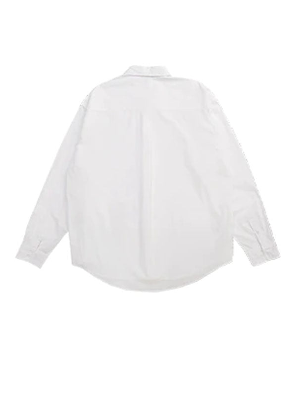 White Oversized Long Sleeve Shirt 2