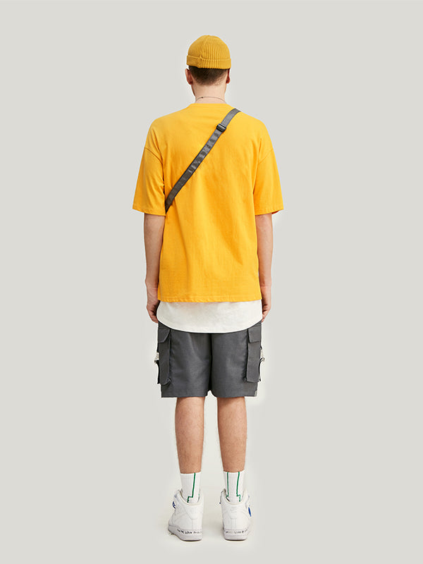 Yellow Basic Oversized T-Shirt 6