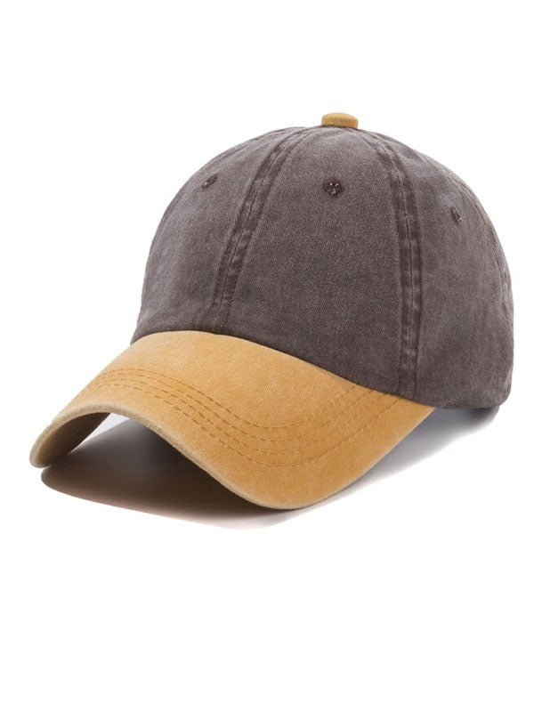 Yellow Brown Two Tone Color Cap