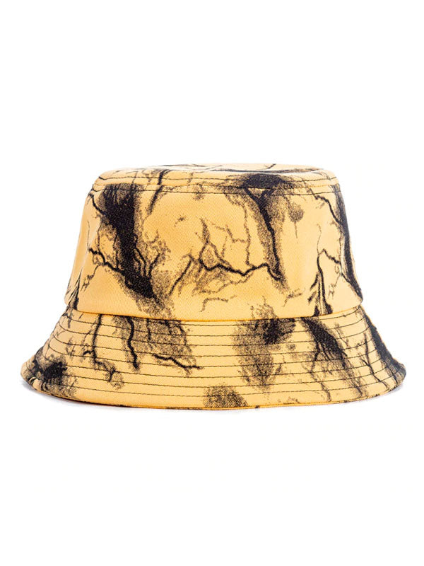 Yellow Lightning Print Bucket Hat