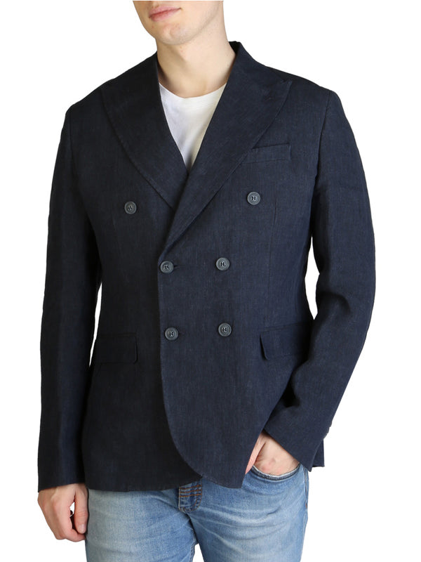 Yes Zee Linen Jacket  in Blue Color