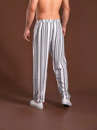 Grey Striped Pajamas Pants 4