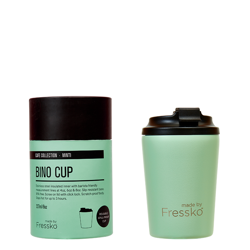 Made by Fressko Bino Sustainable Reusable Coffee Cup in Minti Color (8 Oz) 2